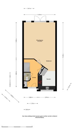 Floorplan - Van Ravesteyndreef 57, 2992 HC Barendrecht